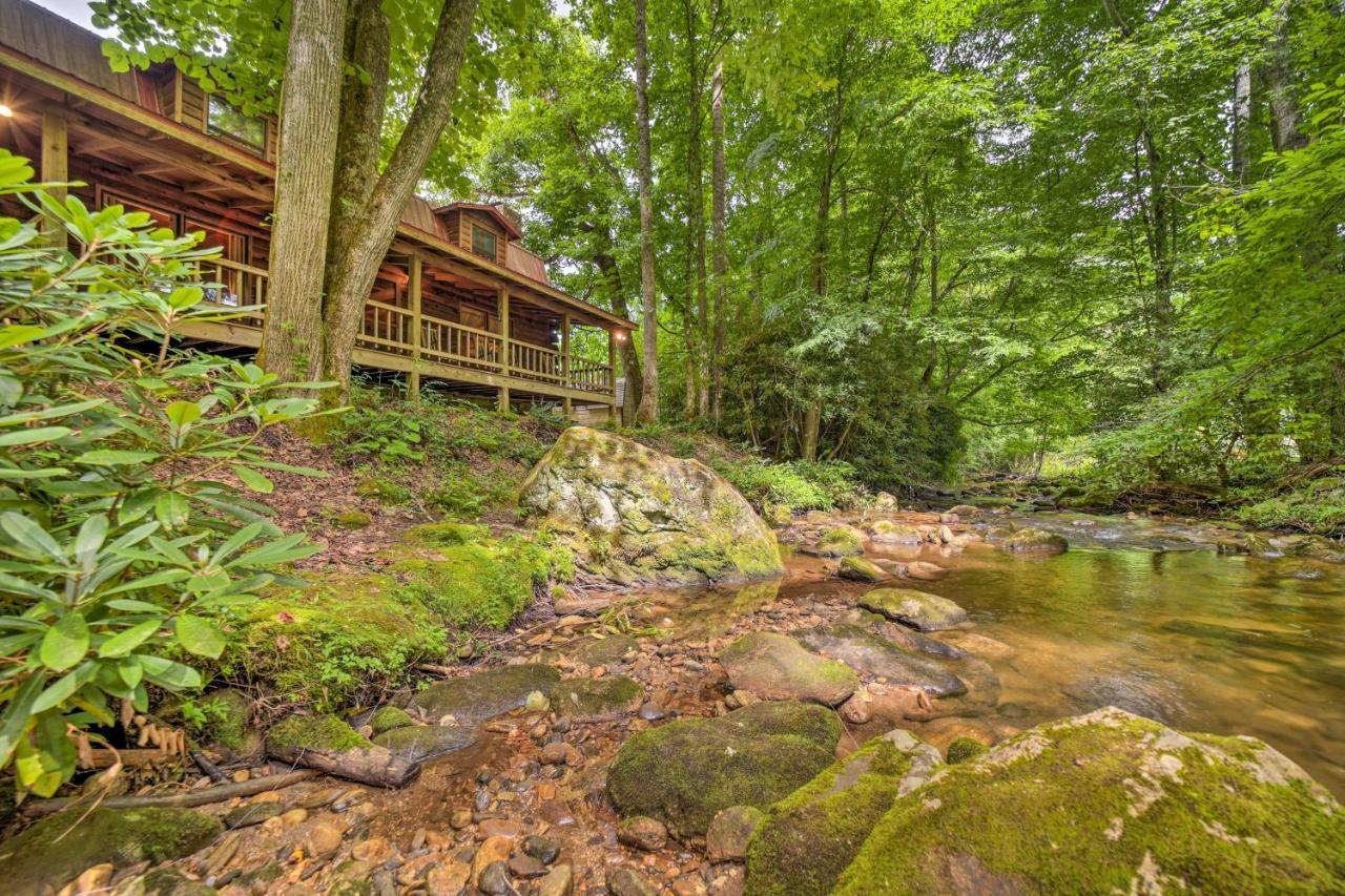 Scenic Creekside Cabin With Wraparound Porch! Villa Highlands Luaran gambar